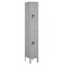 Salsbury Industries Wardrobe Locker, 12" W, 12" D, 78" H, (1) Wide, (2) Openings, Gray 62162GY-A